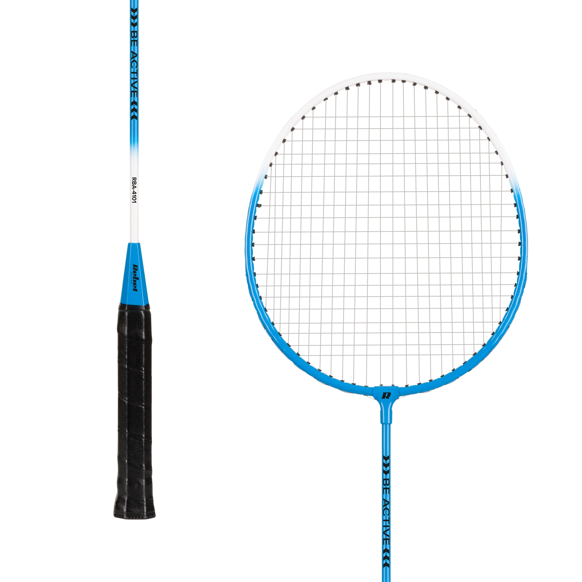 Set badminton, Rebel, Otel, 65.5 x 20.5 cm, Albastru/Negru