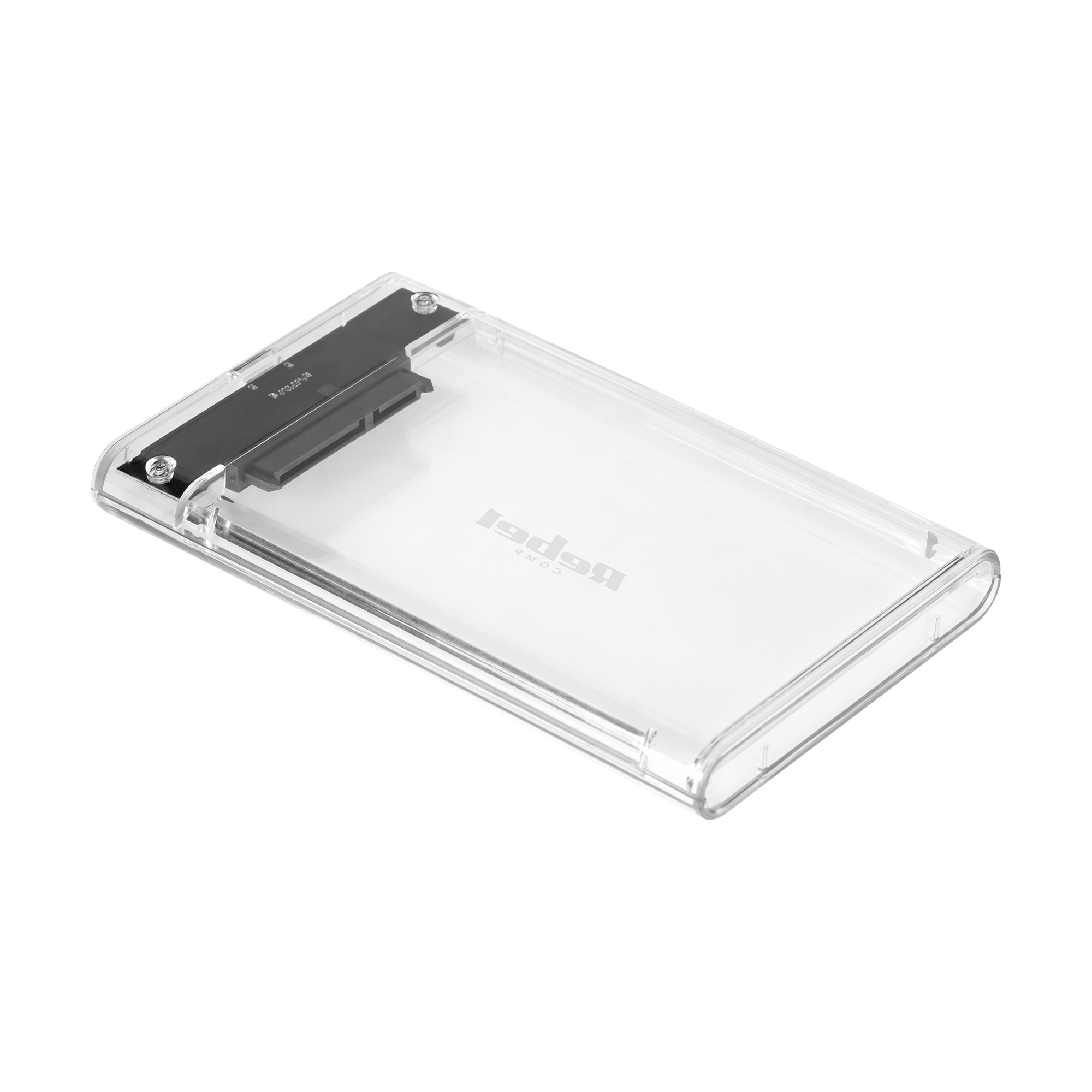 Carcasa pentru 2.5" SATA, Rebel, Plastic, USB-C 3.1, 2 TB, 125x80x13mm, Transparent