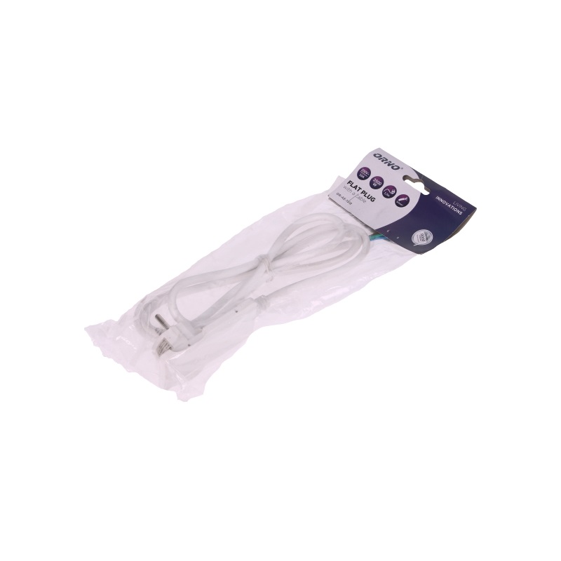 Stecher extra slim cu maner ORNO OR-AE-1312/W, 250V, cablu 1.5m, alb