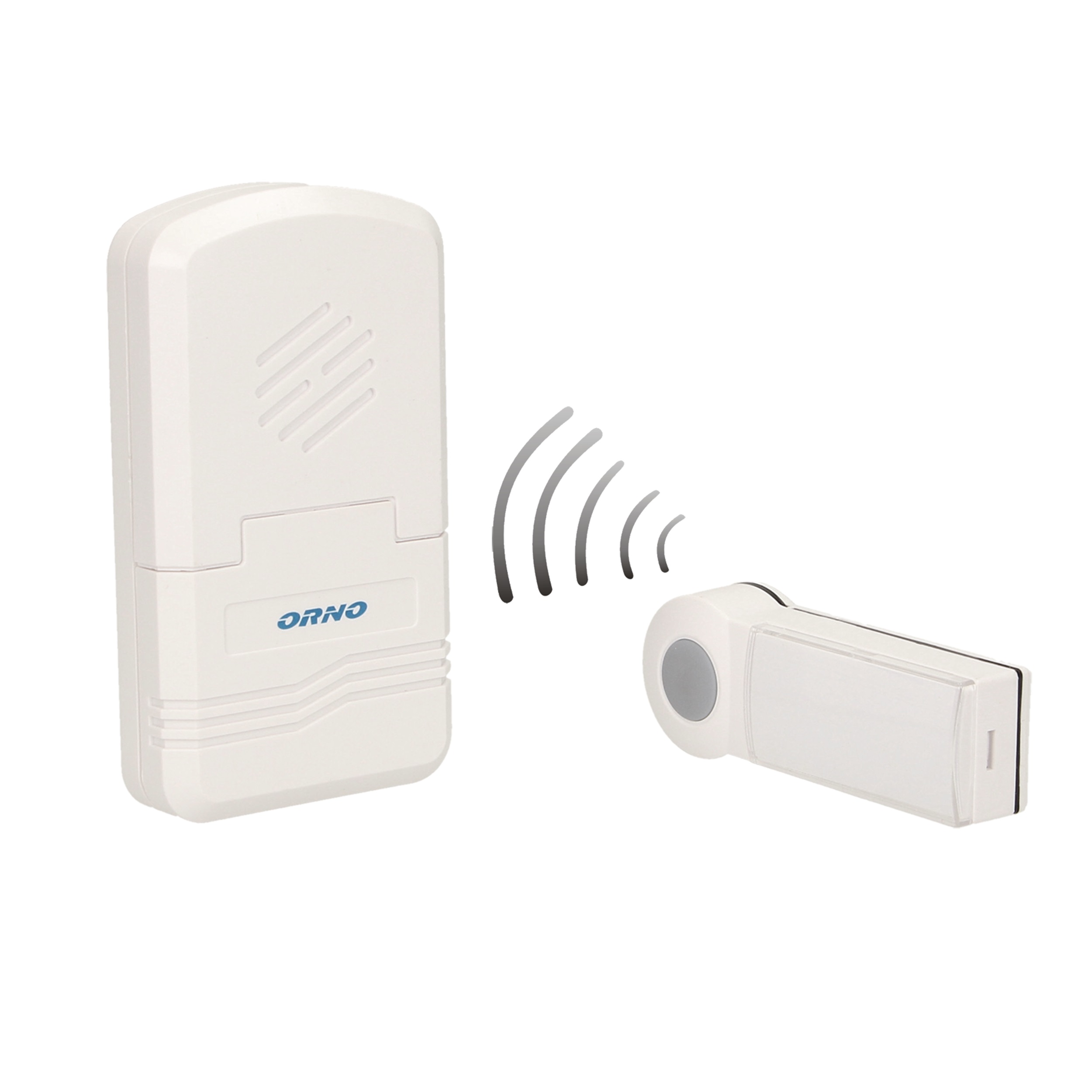 Sonerie wireless ORNO DISCO DC OR-DB-KH-122, conectare automata, IP44, 1 ton, 60-80 dB, 70 m, alb