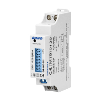 RESIGILAT - Contor monofazic ORNO OR-WE-521, 40A, certificare MID, 230V, clasa de masurare B, frecventa de impuls 1000 imp/kWh, IP51, alb