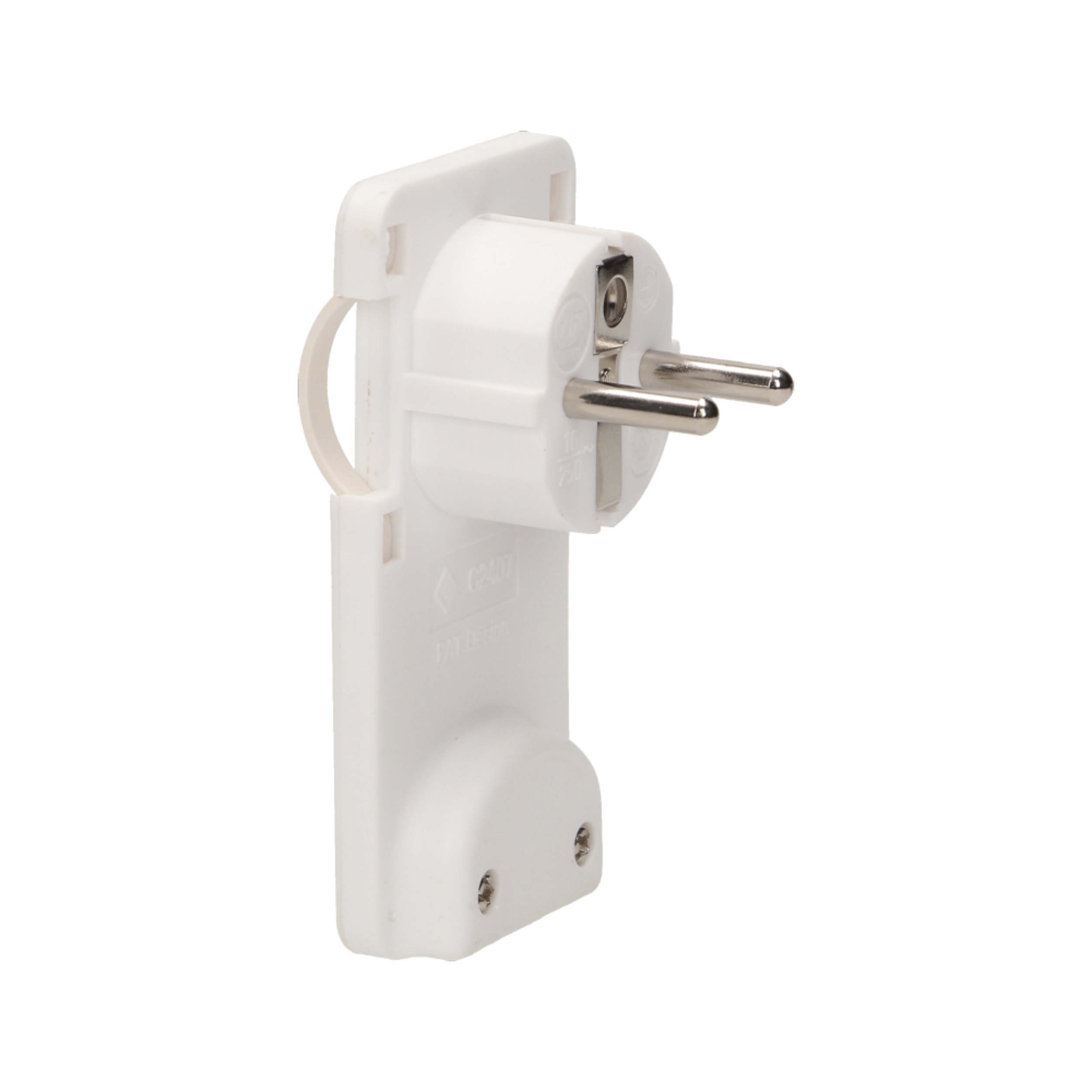 Stecher extra slim cu maner ORNO OR-AE-1311/W, 250V, fara cablu, alb
