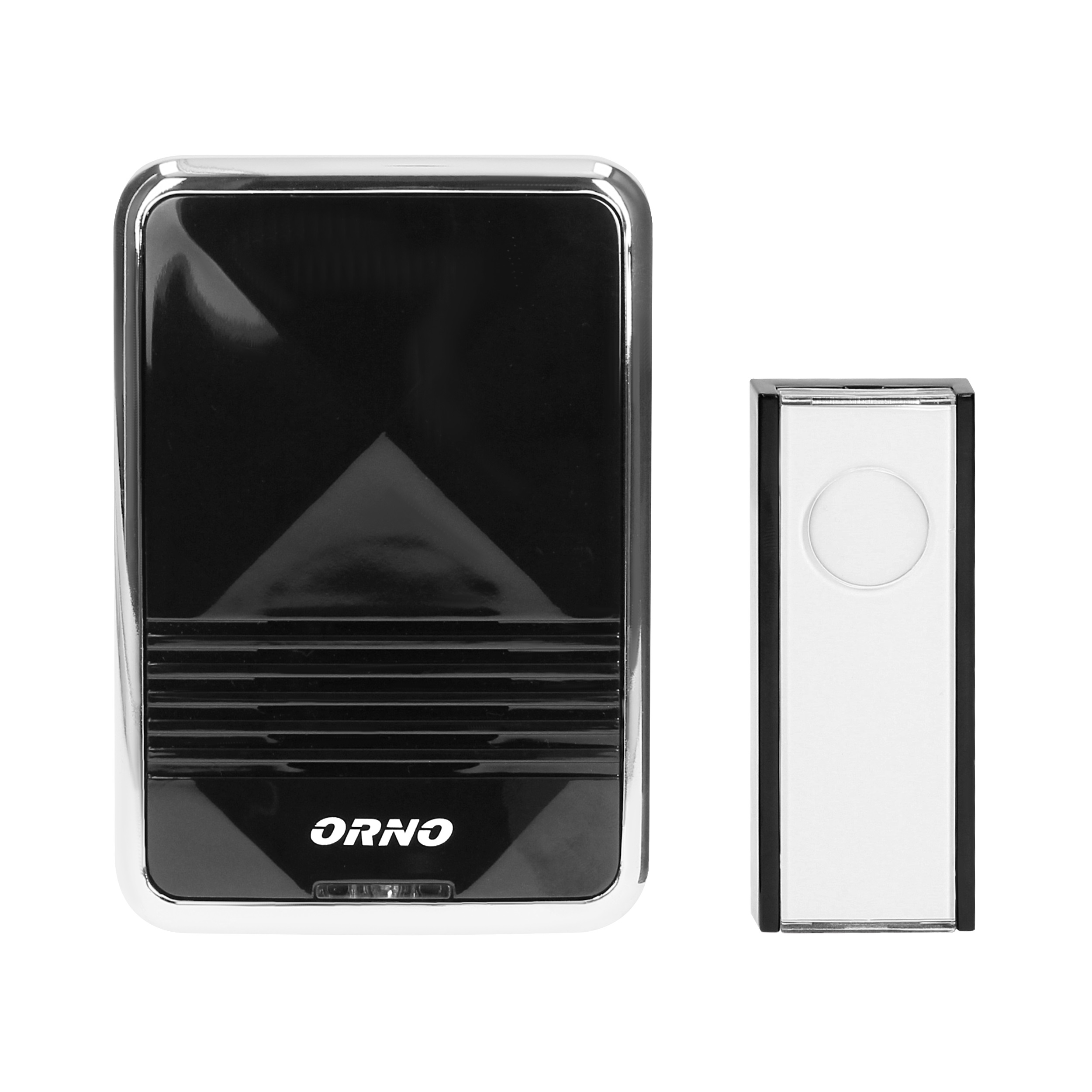 Sonerie wireless ORNO CALYPSO II DC OR-DB-QS-158, 2 x AA, 300 m, 36 tonuri, 3 moduri de semnalizare, IP44, negru