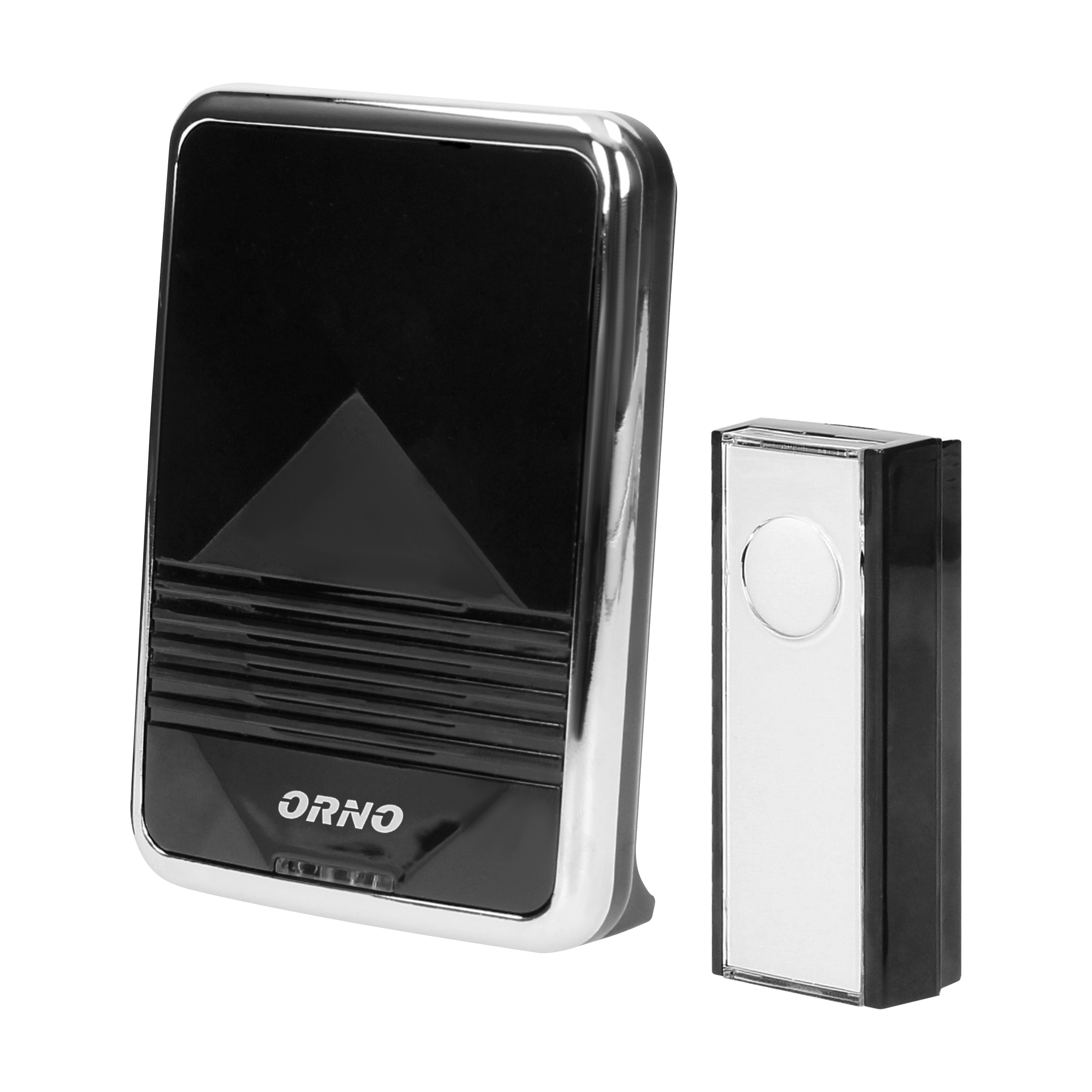 Sonerie wireless ORNO CALYPSO II DC OR-DB-QS-158, 2 x AA, 300 m, 36 tonuri, 3 moduri de semnalizare, IP44, negru