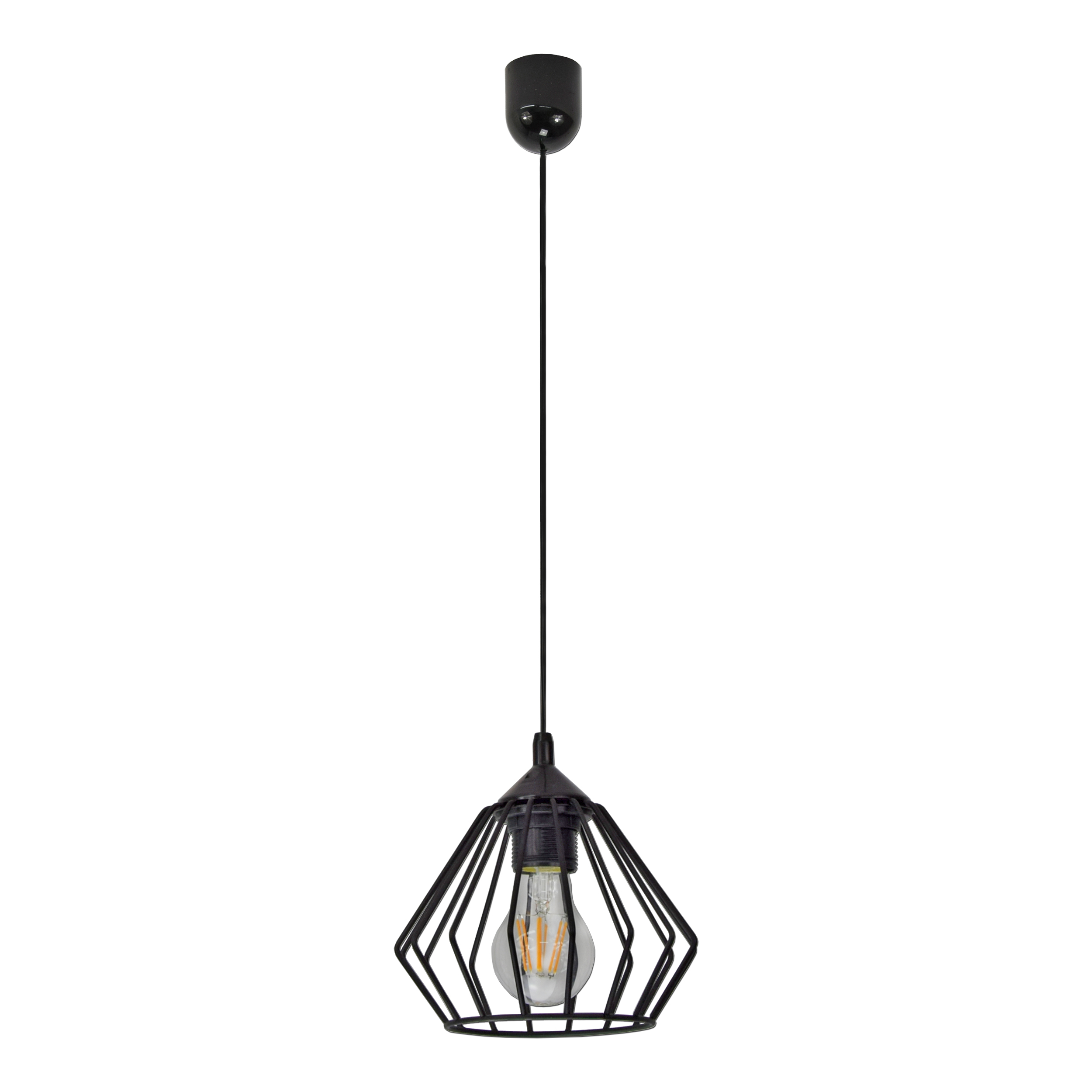 RESIGILAT - Corp de iluminat suspendat ADVITI Waya AD-LD-6263BE27M, E27, 60W, negru