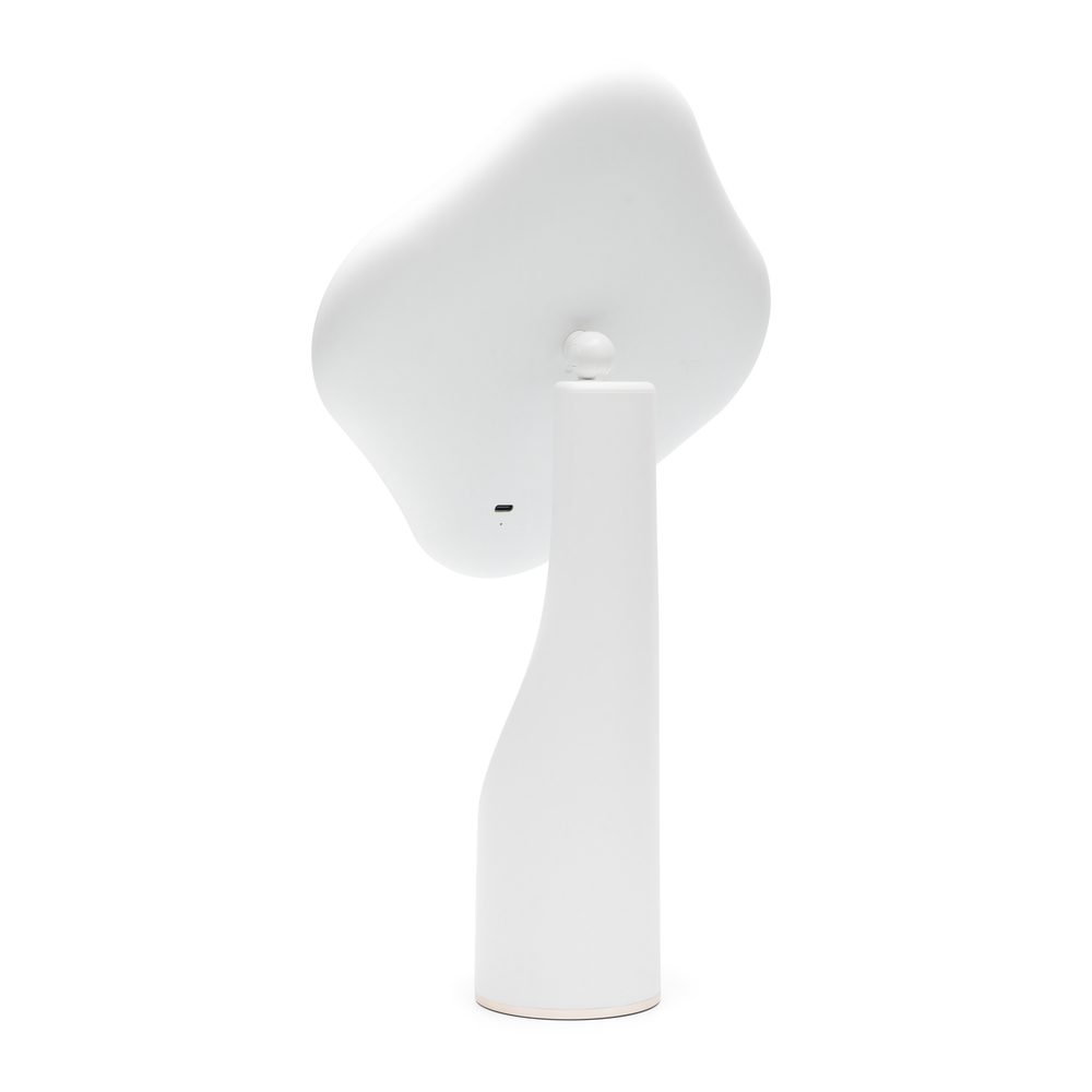 Oglinda cosmetica RIO MMIF, iluminare LED in inel, rotire 360°, control tactil, 3 setari de iluminare, baterie 650 mAh, autonomie 4 ore, incarcare USB, alb