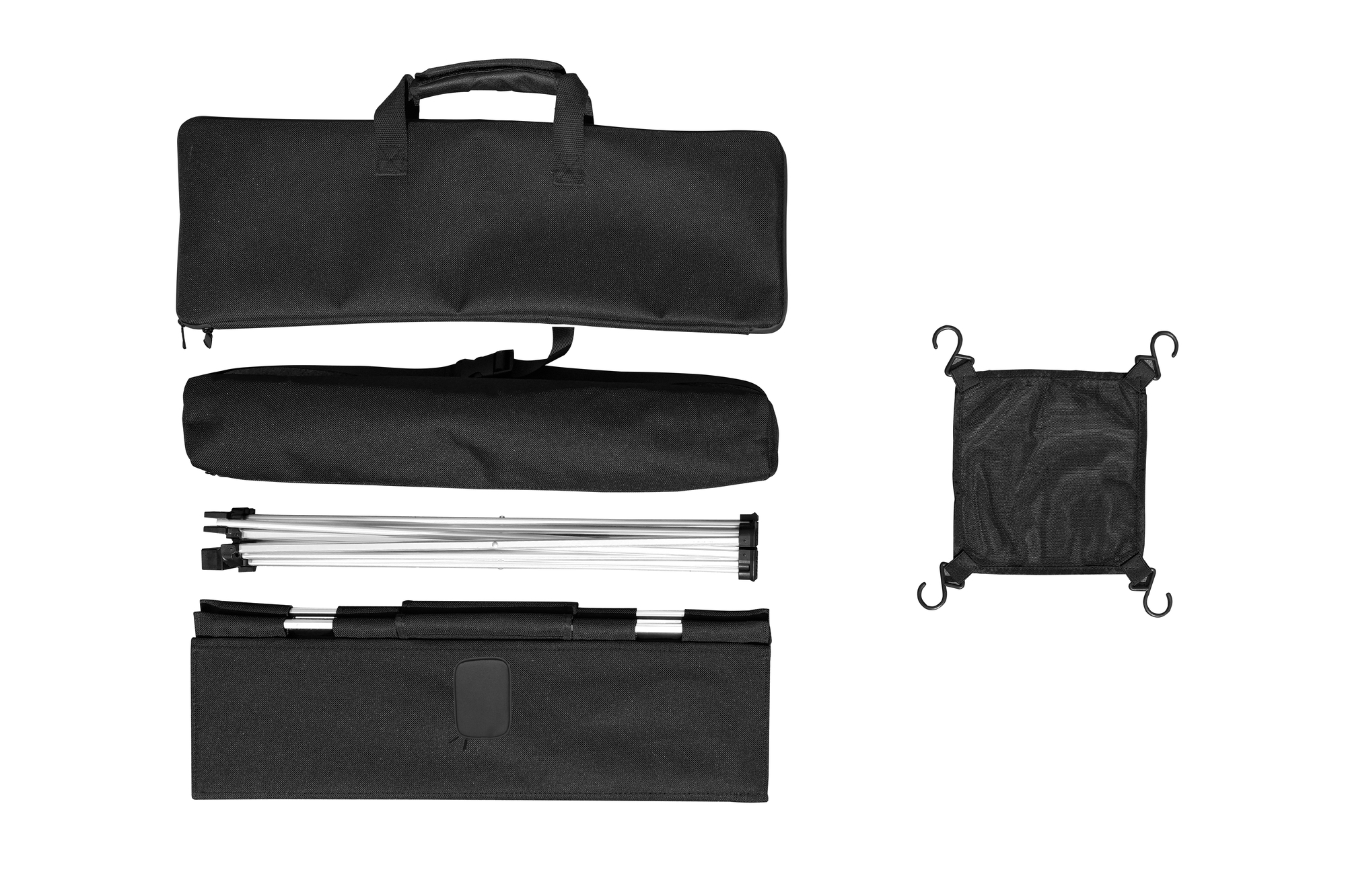 Masa de camping cu incarcare solara Technaxx TX-251, 20 W, pliabila, dimensiune 60.8 x 40.5 x 42 cm, 1xUSB-A, 1xUSB-C, negru