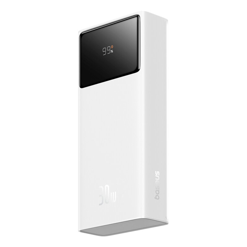 POWER BANK Baseus Star-Lord Digital, display, capacitate 20000mAh, 30W, 2 x USB; 1 x USB Type-C, total 5V/3A, alb, "P10022904213-00"  - 6932172635657