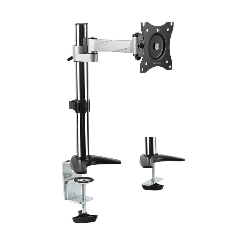 Suport birou Logilink pentru monitor 13"-27", 246mm, Argintiu