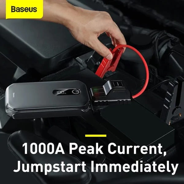 STARTER auto Baseus Super Energy Air pentru pornire baterie auto 10000mAh, 1000A, USB, negru "C00245501113-00"  -  6932172652524