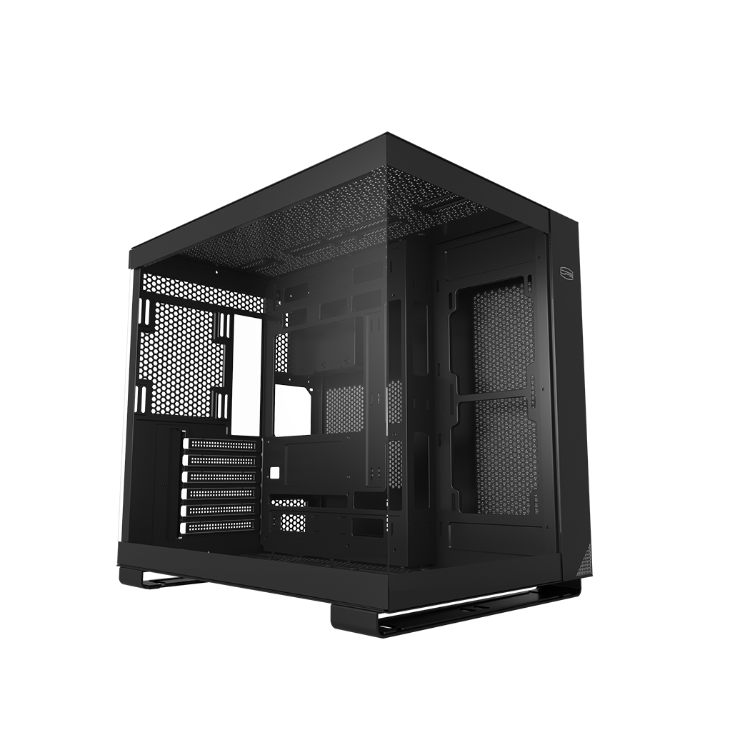 Carcasa PCCOOLER, Middle Tower, ATX, fara sursa, sticla securizata, negru, USB 3.2 gen 1 x 2, USB Type-C x 2, mic, audio