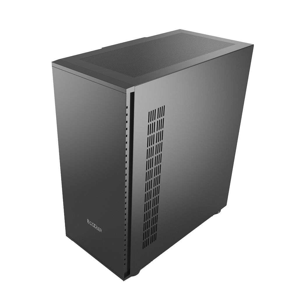 Carcasa PCCOOLER, Tower, ATX, fara sursa, sticla securizata, 1 ventilator inclus, negru, USB 3.2 gen 1 x 1, USB 2.0 x 2, mic, audio