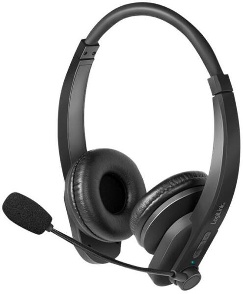 CASTI Logilink wireless standard utilizare multimedia MP3 smartphone microfon pe brat conectare prin Bluetooth 5.0 negru BT0060 (timbru verde 0.8 lei)