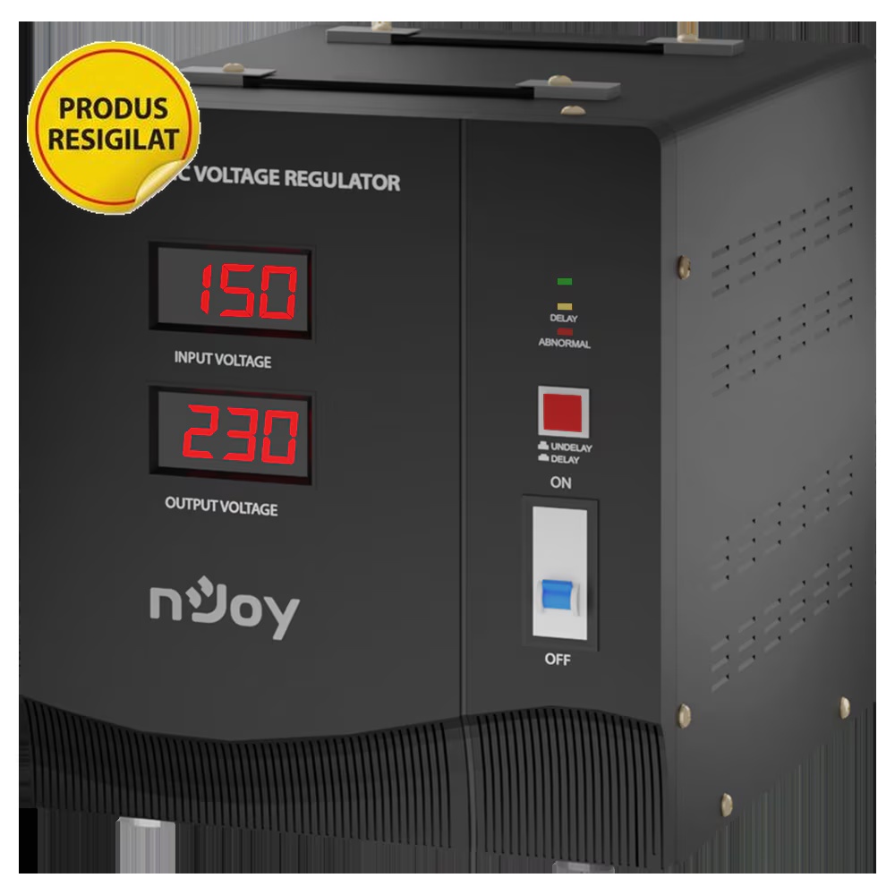Resigilat Stabilizator de tensiune nJoy Alvis 5000, 5000VA/3000W, LCD Display