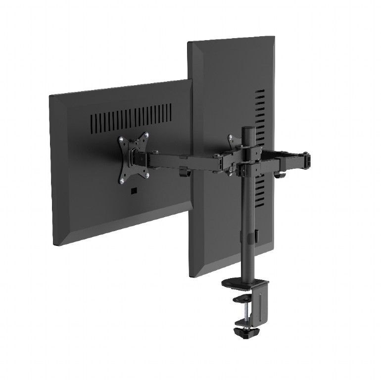 Suport monitor dublu, GEMBIRD, 17''-32'', Negru