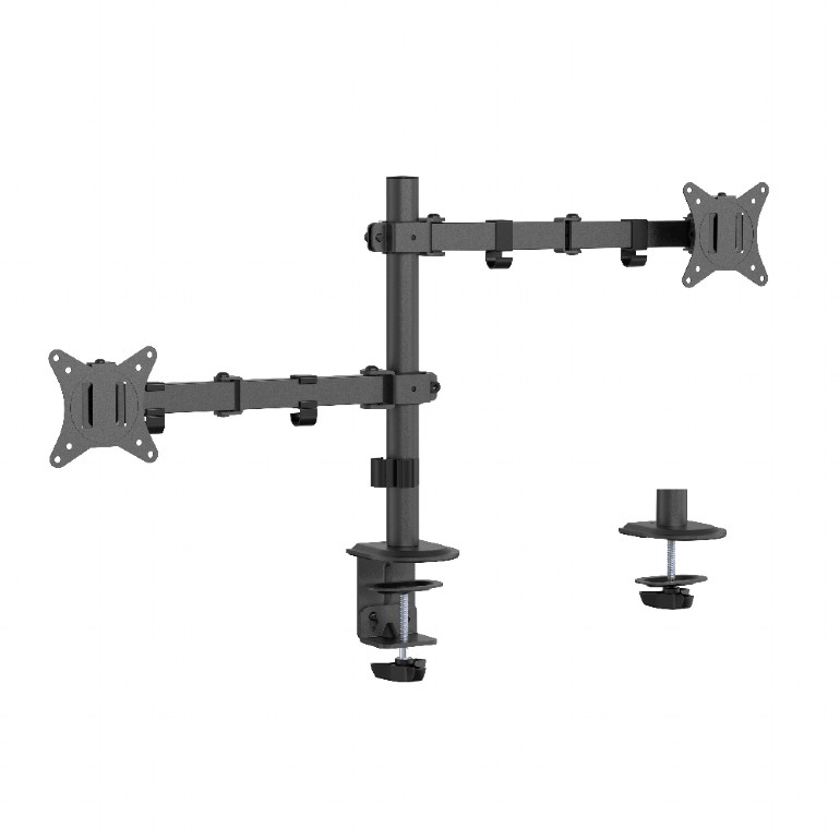Suport monitor dublu, GEMBIRD, 17''-32'', Negru