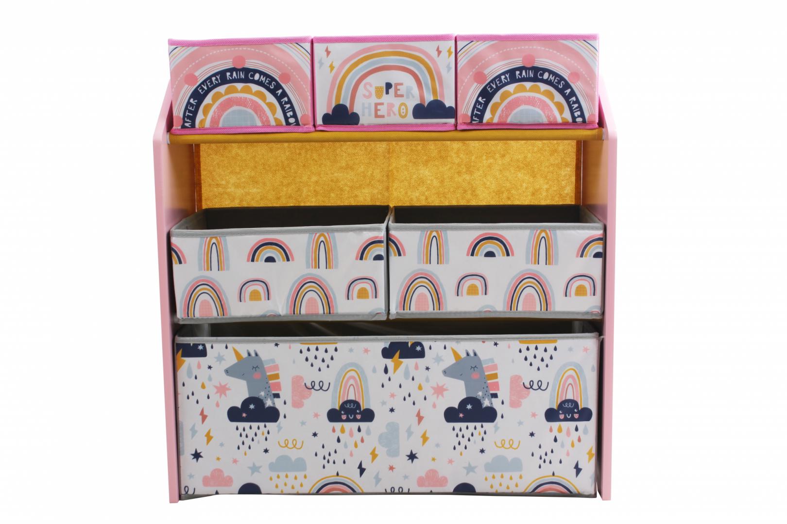 Dulap depozitare jucarii U-Grow UMDU04-GRL, Super Girl, organizator vertical