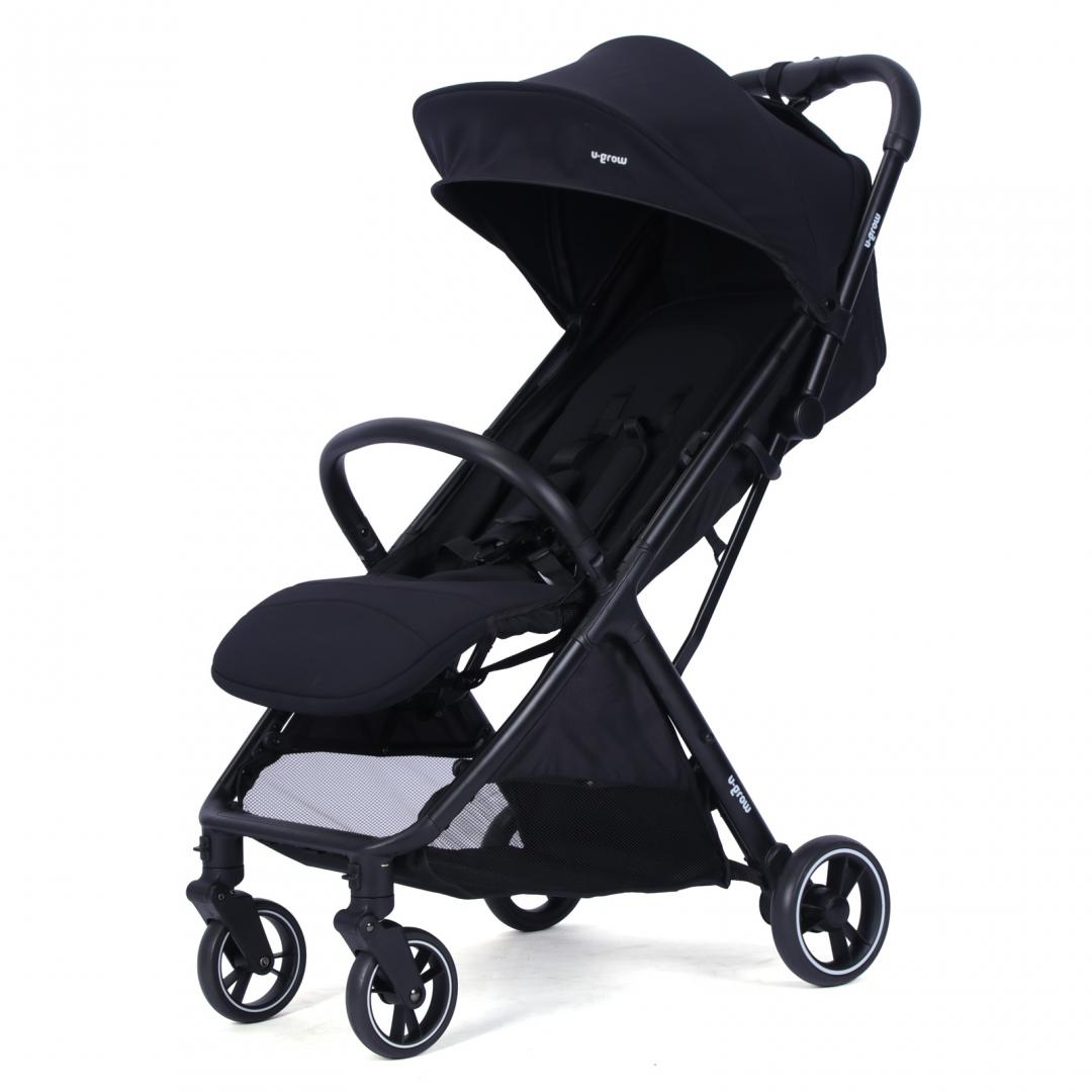 Carucior sport U-Grow UG-517BK, autofold, compact, 0-48 luni, negru