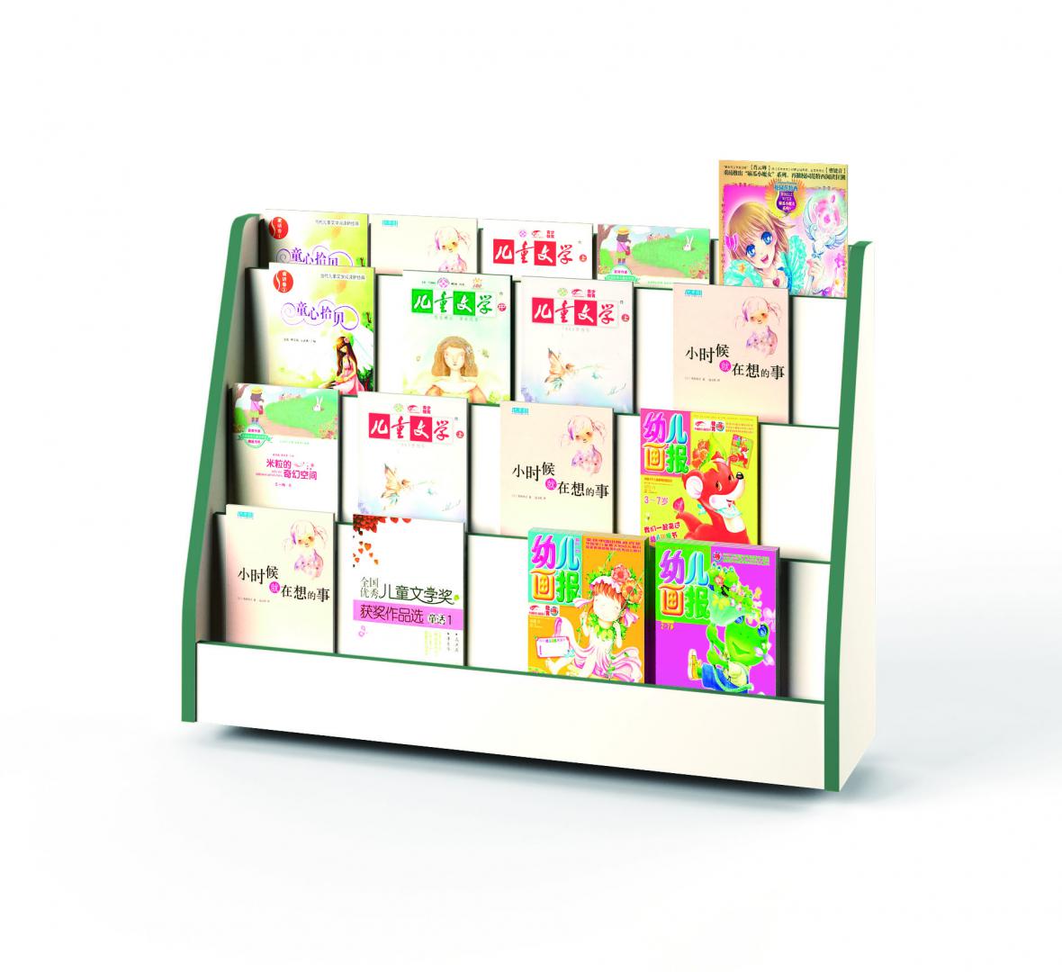 Raft pentru carti si reviste U-Grow SCH-Y0311-CBN, design modern, compartimentat