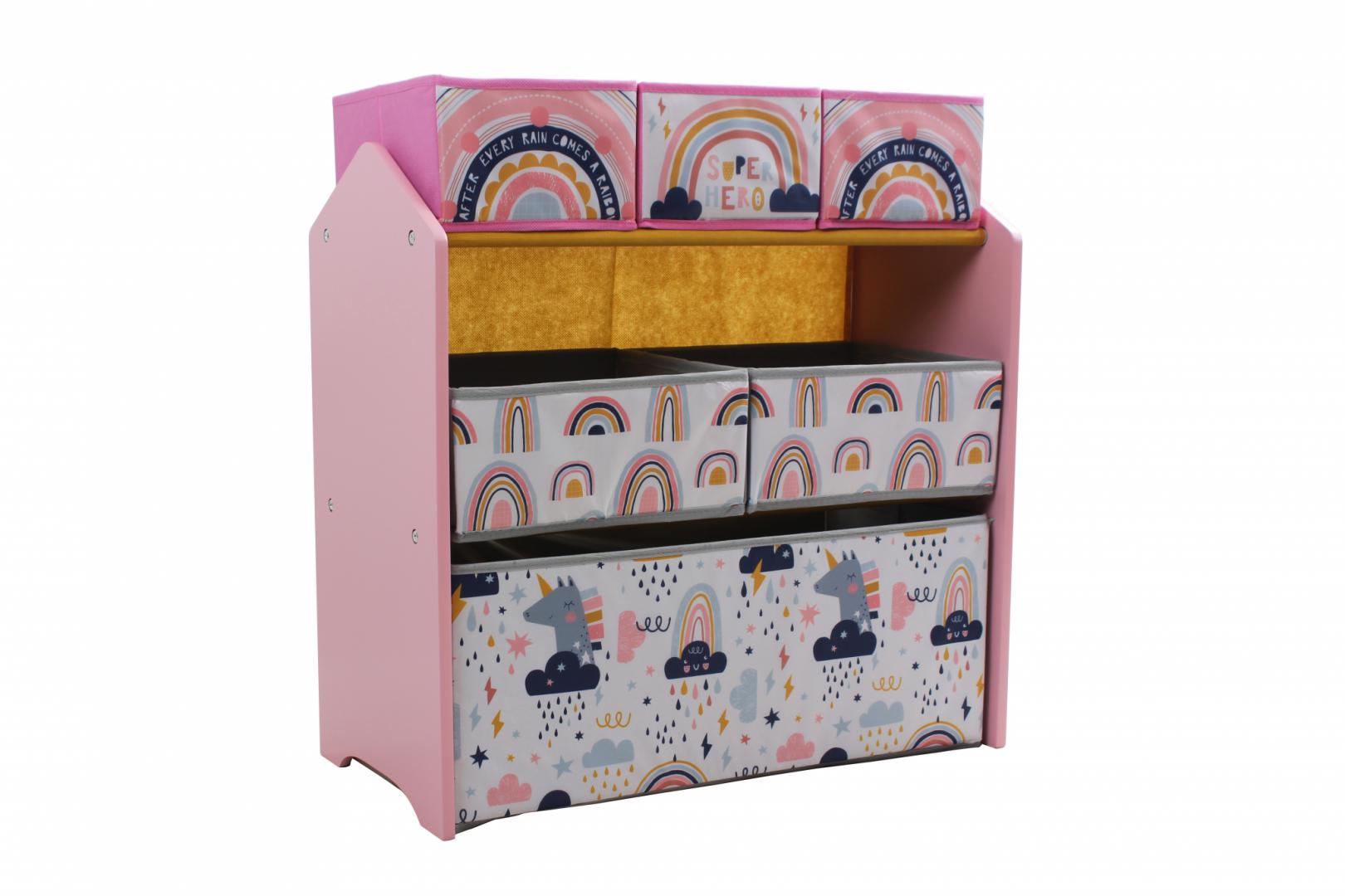 Dulap depozitare jucarii U-Grow UMDU04-GRL, Super Girl, organizator vertical