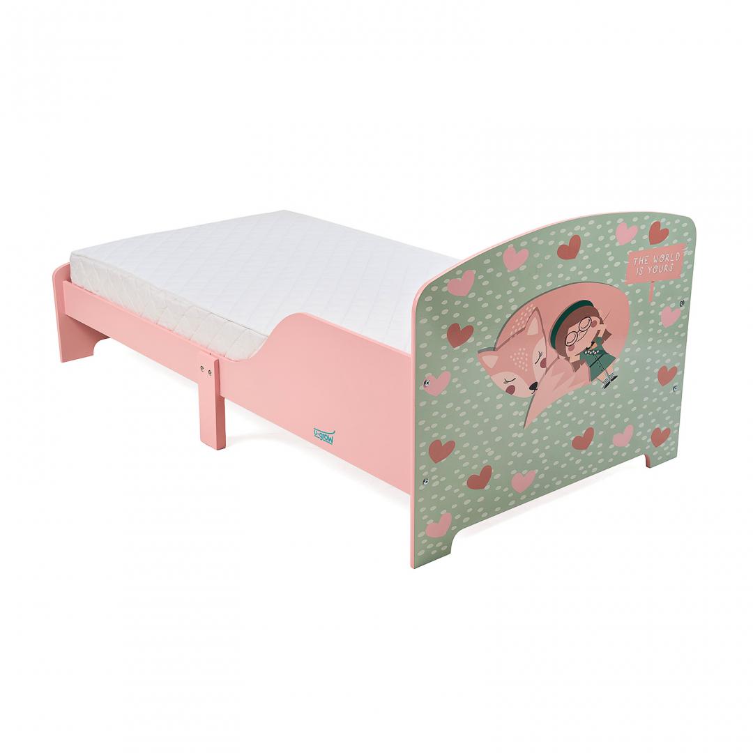 Pat Junior U-Grow UGMPJ06-PKF, Pink Forest, protectii laterale, roz