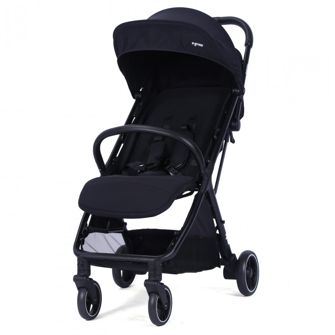 Carucior sport U-Grow UG-517BK, autofold, compact, 0-48 luni, negru