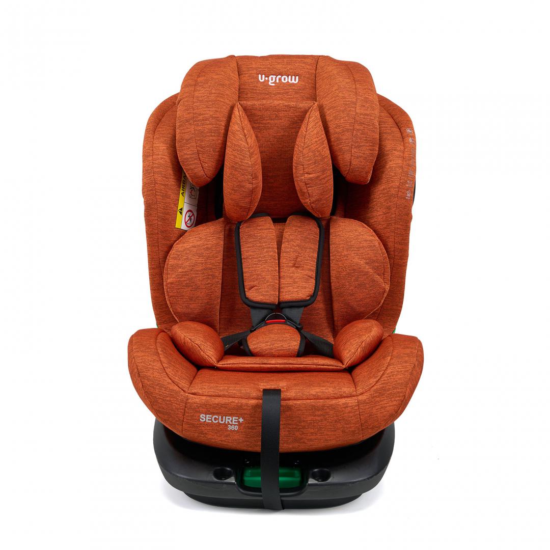 Scaun auto U-Grow Secure+ UG-HB51-GC, rotativ 360, 40-150cm, Isofix, coniac