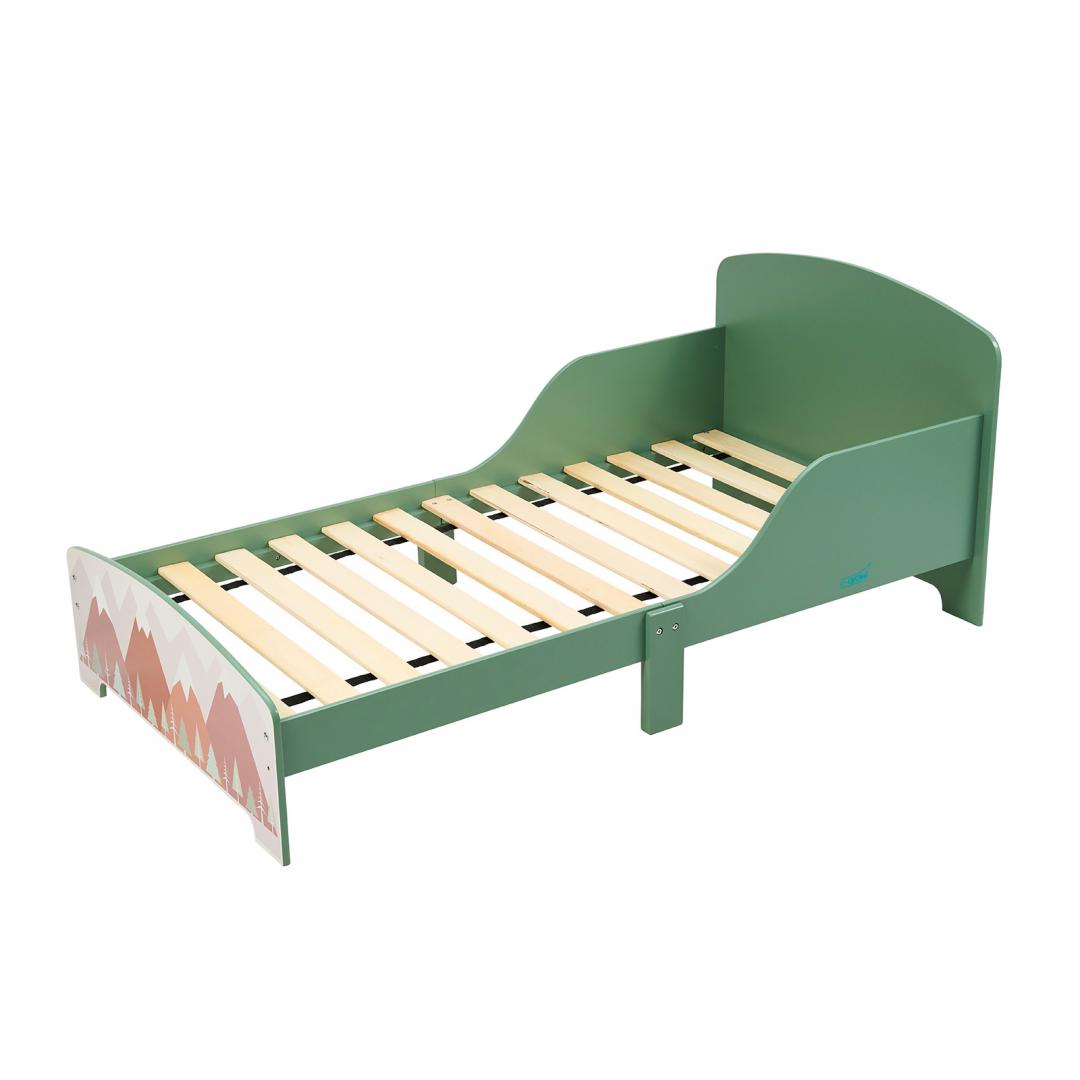 Pat Junior U-Grow UGMPJ07-GNF, Green Forest, protectii laterale, lemn