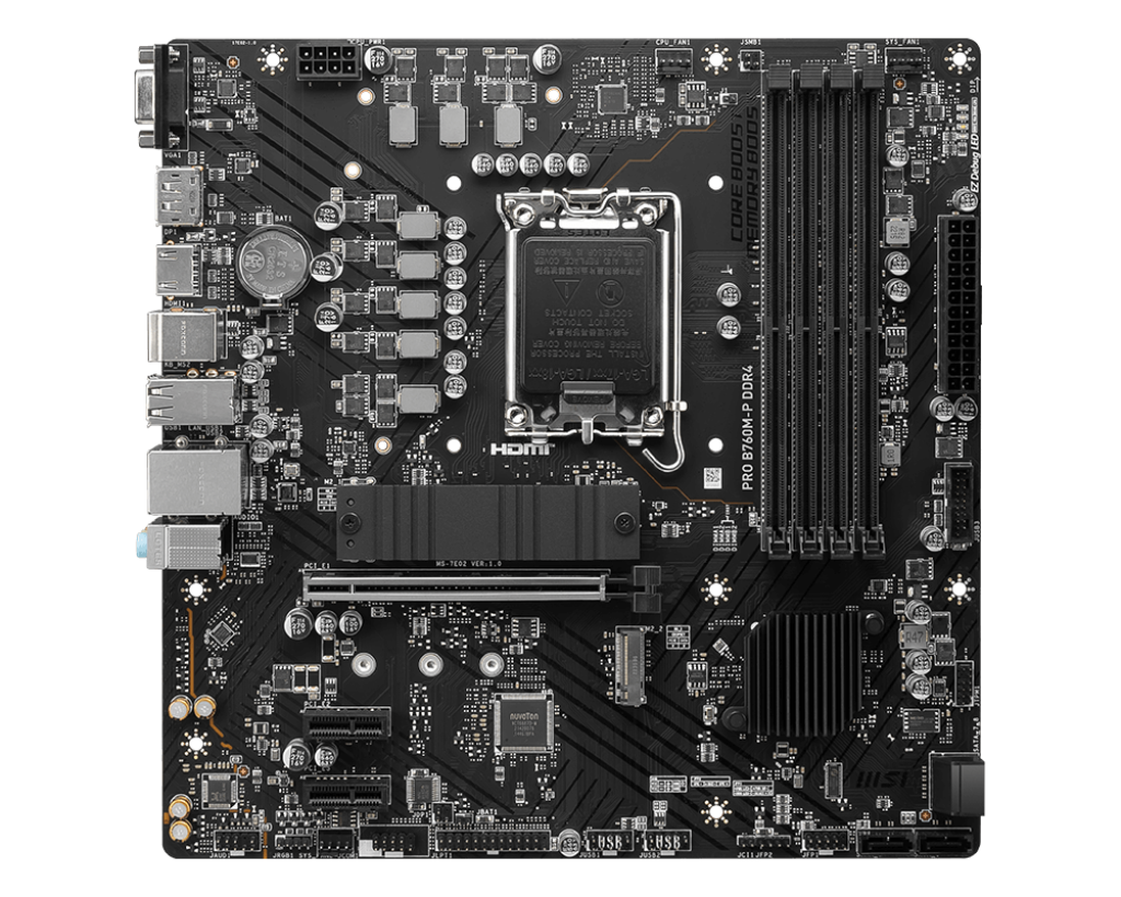 Placa de baza MSI PRO B760M-P DDR4, Intel B760, Socket 1700, mATX