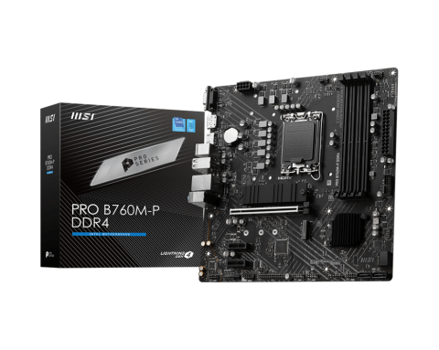 Placa de baza MSI PRO B760M-P DDR4, Intel B760, Socket 1700, mATX