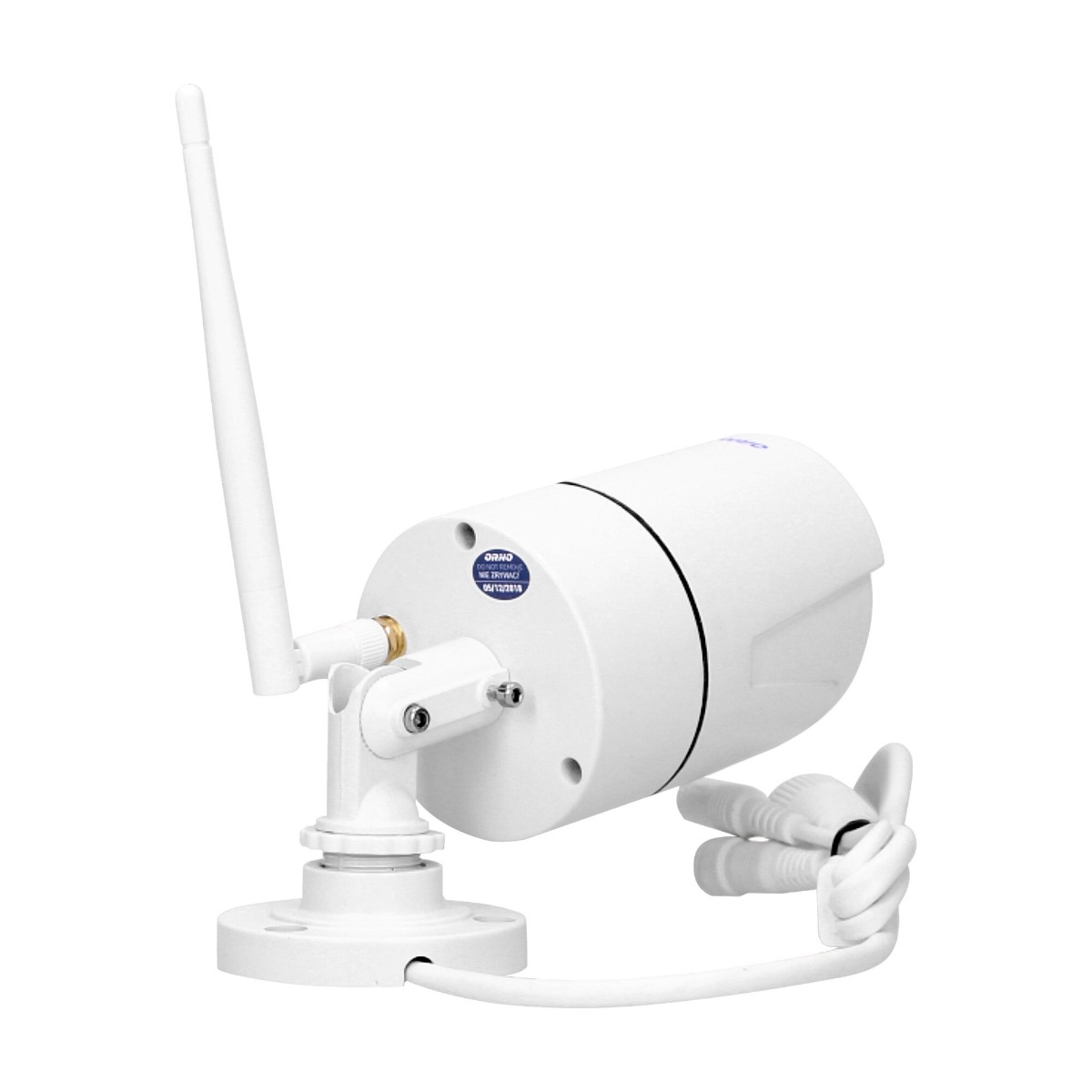 RESIGILAT -Camera supraveghere video IP ORNO OR-MT-JT-1806, HD, IP65, iluminare noaptea, aplicatie mobil, slot card memorie, alb