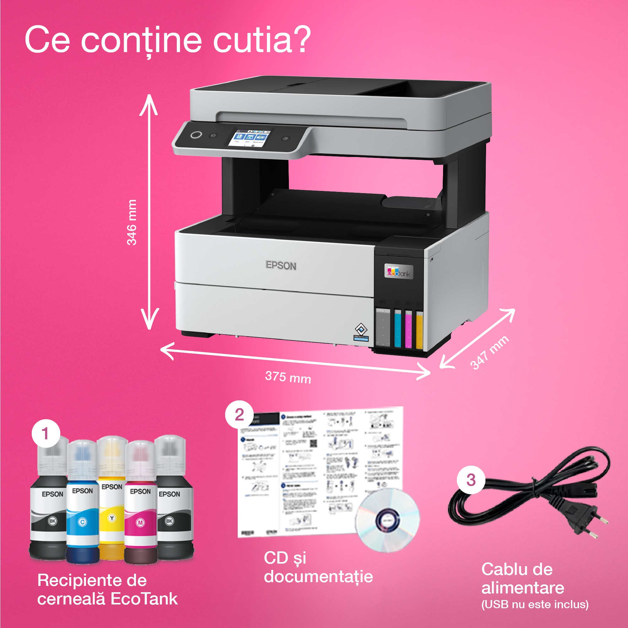 Multifunctional Inkjet color CISS Epson EcoTank L6460, Duplex, Wireless