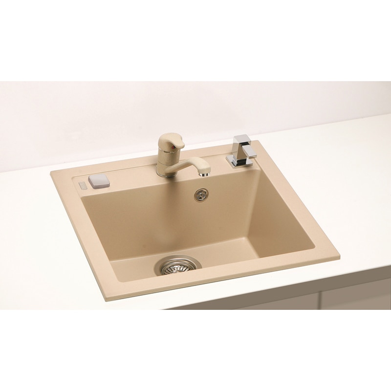 Chiuveta bucatarie Alveus Formic 20 A55 incastrabila, 520x510mm, adancime 200mm,material compozit, Bej melange