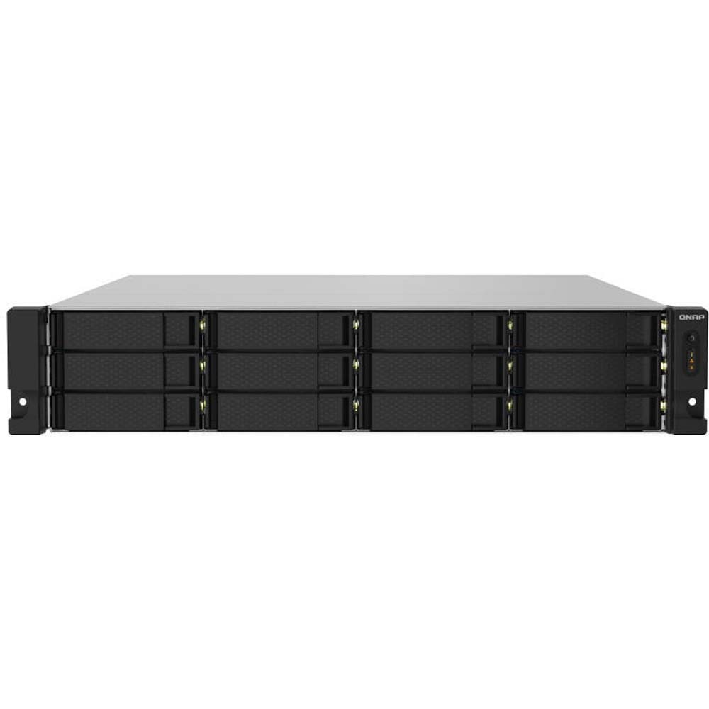 NAS, QNAP, TS-1232PXU-RP-4G, Cu 12 sertare, Cortex-A57 4x1,7GHz, 1x4GB RAM, 2x2.5G/1G/100M, 2x10GbE SFP+, Negru/Gri