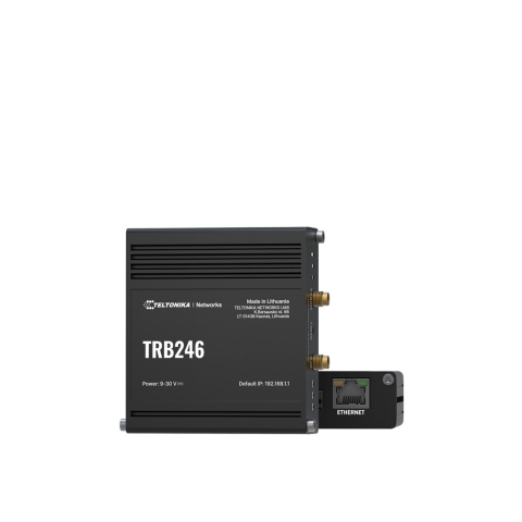 Router industrial Teltonika TRB246, 4G LTE, 1x RJ45 100Mb/s, negru, 25x83x74,2mm
