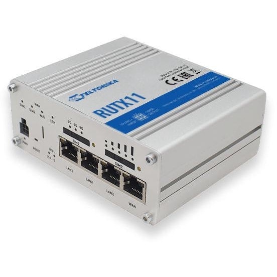 Teltonika RUTX11 router wireless Gigabit Ethernet Banda dubla (2.4 GHz/ 5 GHz) 4G Gri