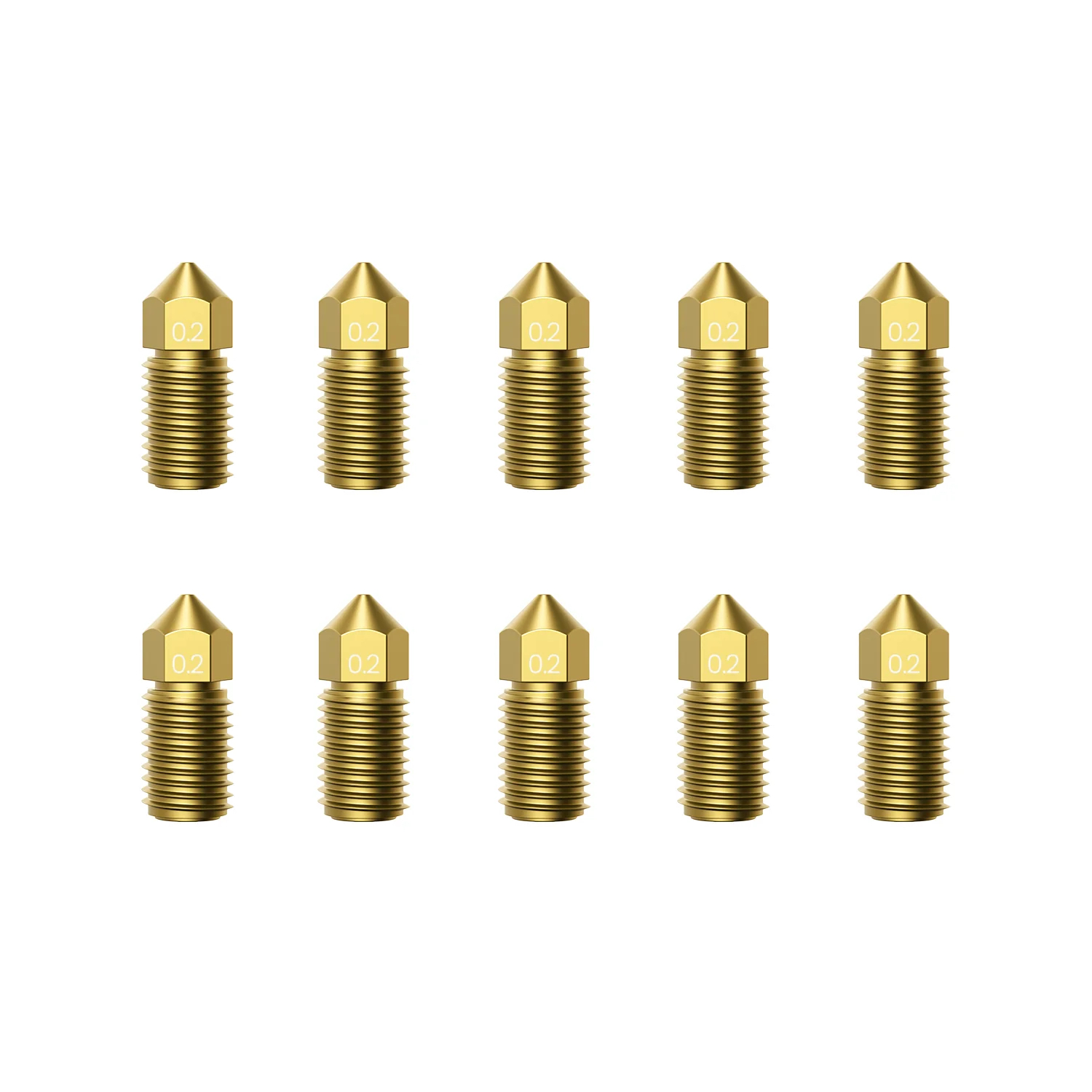 Set 10 Duze Extrudare pentru imprimanta 3D AnkerMake M5, Auriu 0.2mm