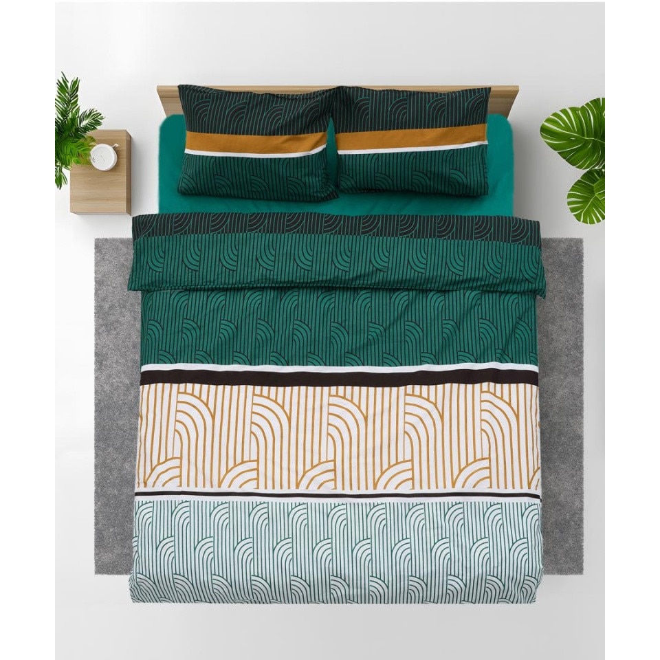 Lenjerie dubla 100% bumbac, 4 piese, deco