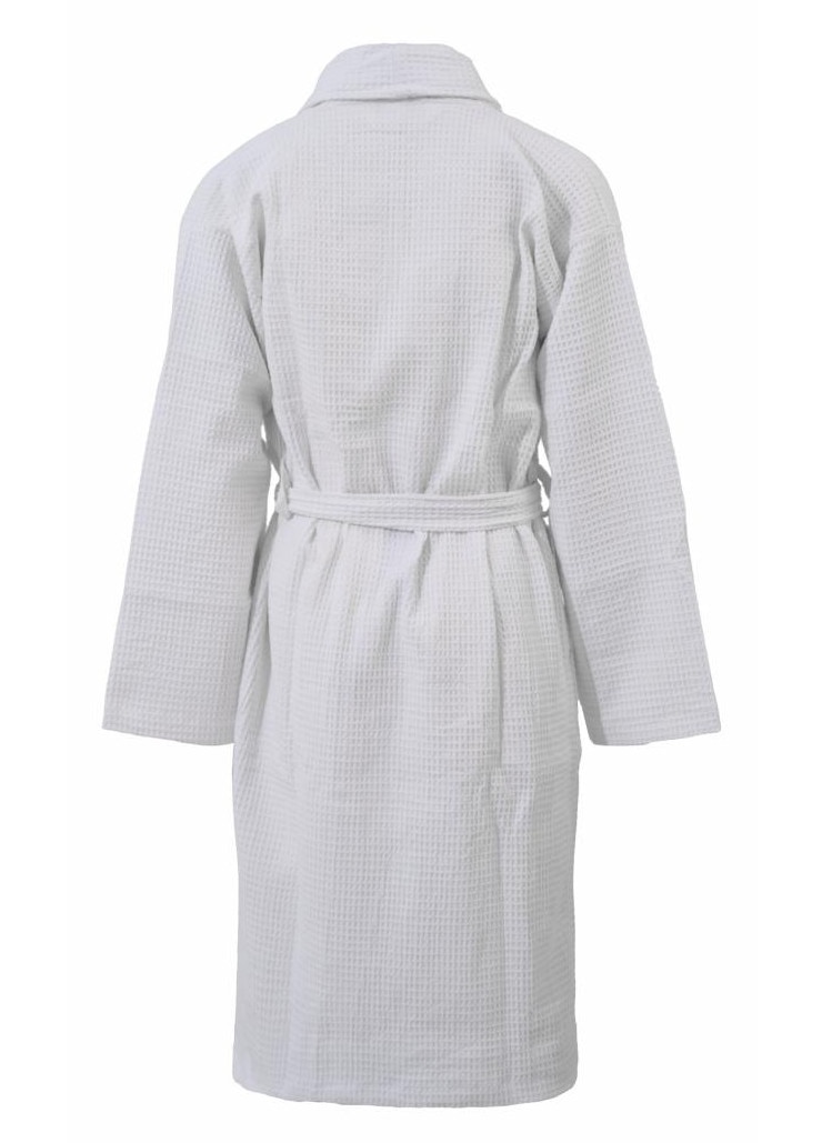 Halat de baie unisex, Bumbac, Alb, L/XL