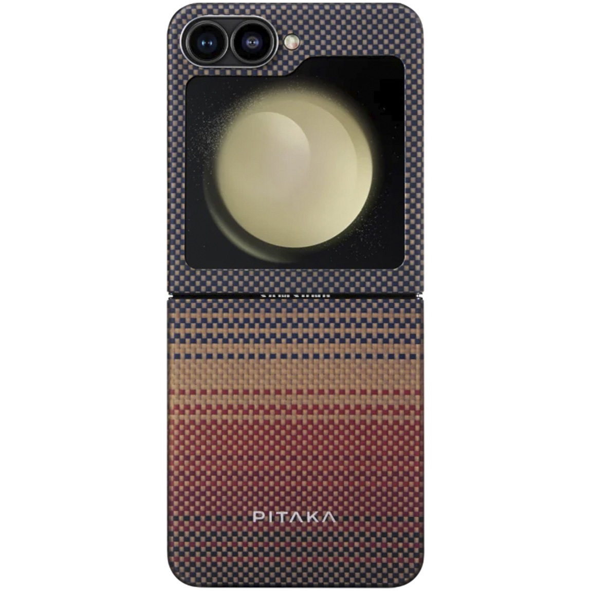 Husa de protectie Pitaka MagEZ 5 Sunset Ultra Slim Samsung Galaxy Z Flip 6, Maro