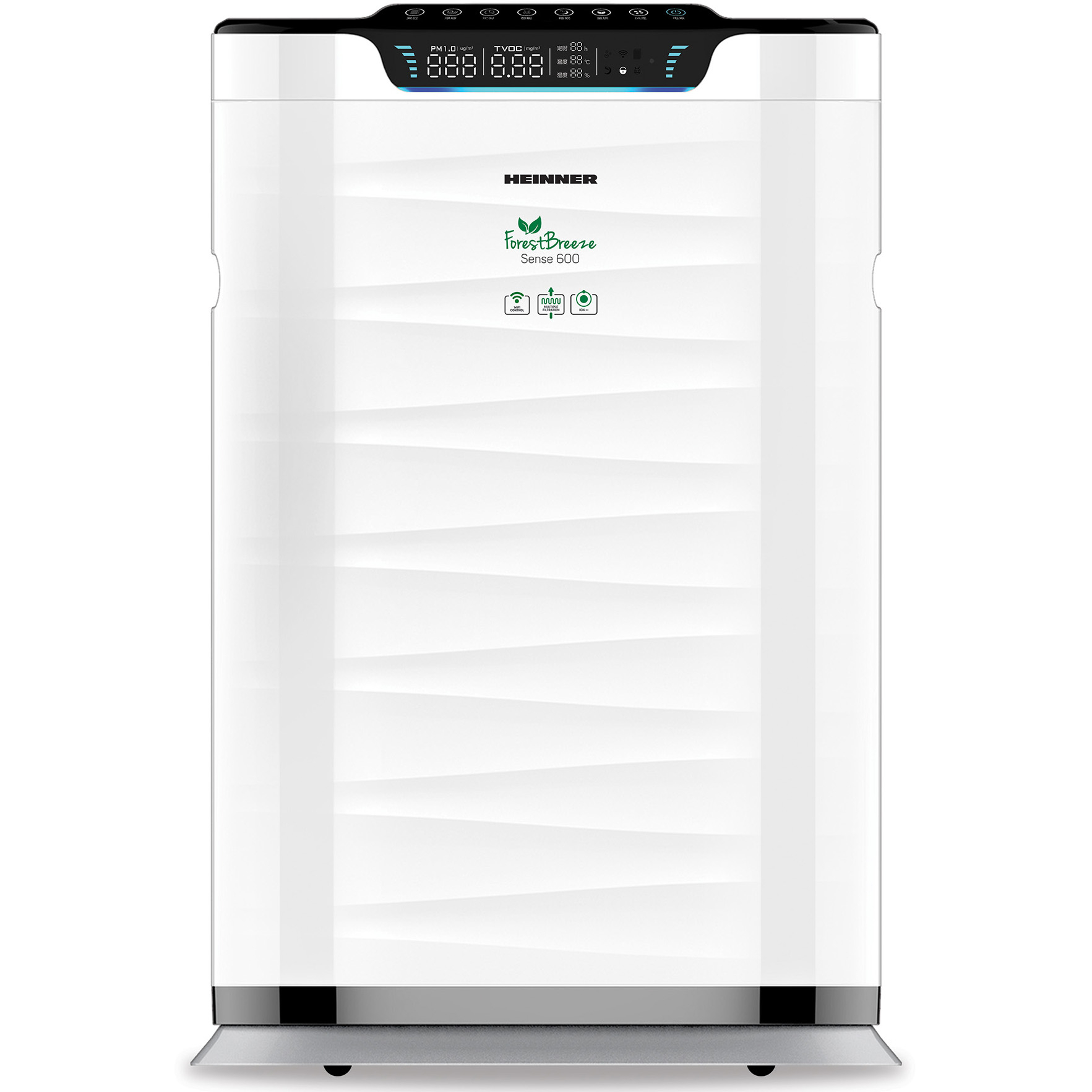 Purificator de aer Heinner HPA-600WIFI, CADR 600m³/h, 42~72m ², Control tactil cu display, Control WIFI, Telecomanda, Filtru HEPA H11, Generator ioni negativi, Senzor PM 2.5, Alb