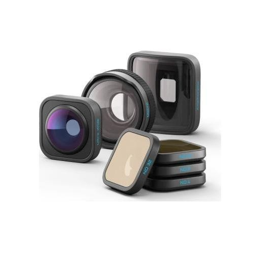 Set obiective GoPro HB pentru camera HERO13, ultra-wide, macro, anamorfic, filtre ND, rezistent la apa