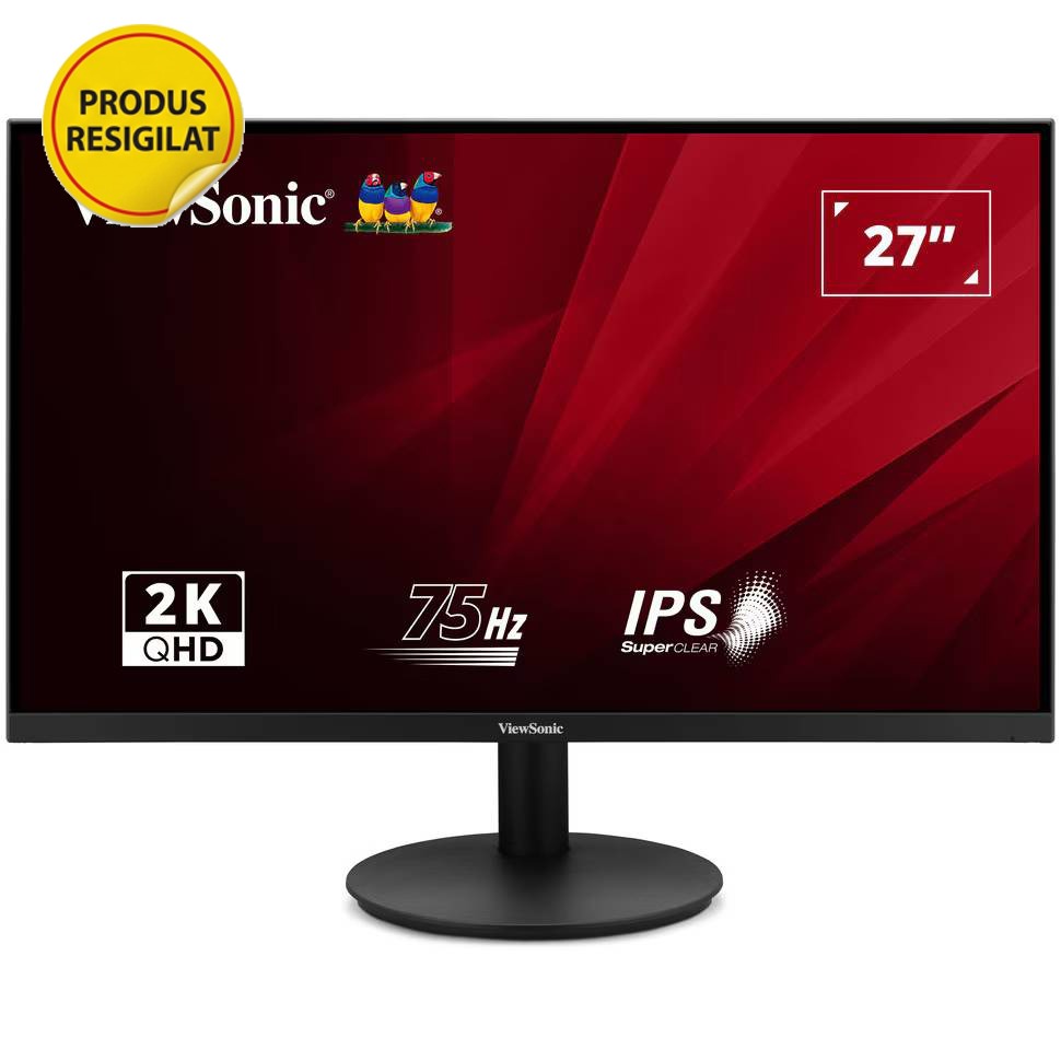 Resigilat Monitor Viewsonic VA2708-2K-HD-2, 27", QHD, 75Hz, HDMI,1ms, DisplayPort, negru