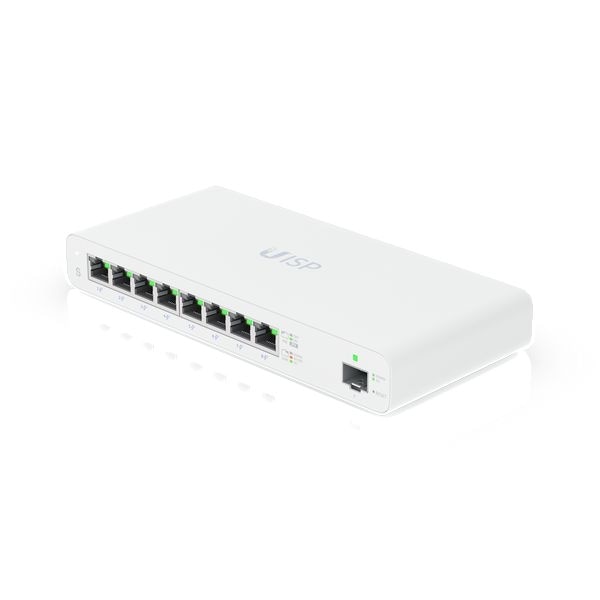 UBIQUITI UISP-R GIGABIT POE ROUTER pentru aplicatii MicroPOP, interfata: 8 x 10/1001000, 1 x 1G SFP, Procesor: Dual-core 880 MHz, MIPS1004Kc, Memorie: 512 Mb, Flash: 512Mb, Consum 10W, Passive POE 27VDC