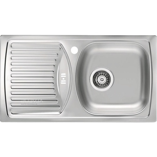 Chiuveta Bucatarie Cu O Cuva Alveus Basic 150 Satin, 78x35 Cm, Cu Picurator Pe Partea Stanga, Inox Satinat