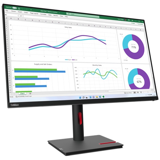 Monitor Lenovo ThinkVision T32h-30, 31.5" IPS, QHD 2560x1440, 16:9, 4 ms, 350 cd/m², Raven Black