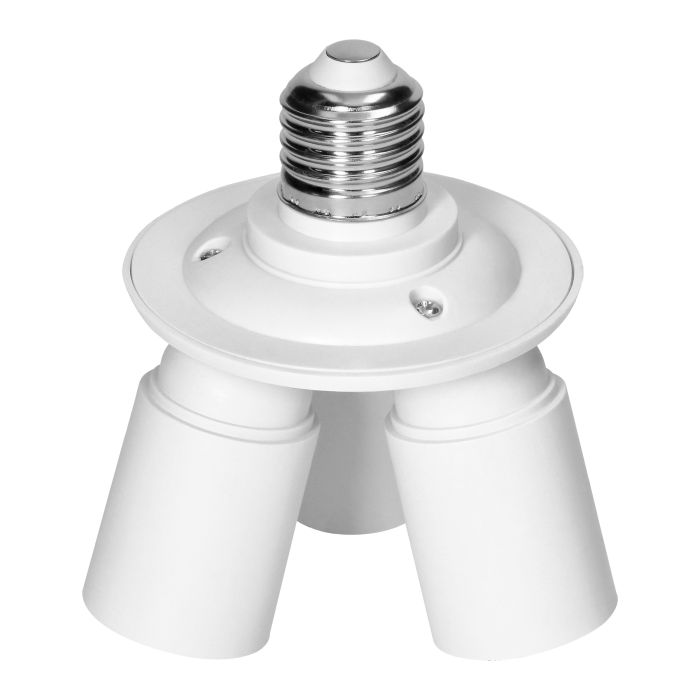 Adaptor dulie bec E27 la 3xE27 VIRONE LH/E27/3XE27-17, alb