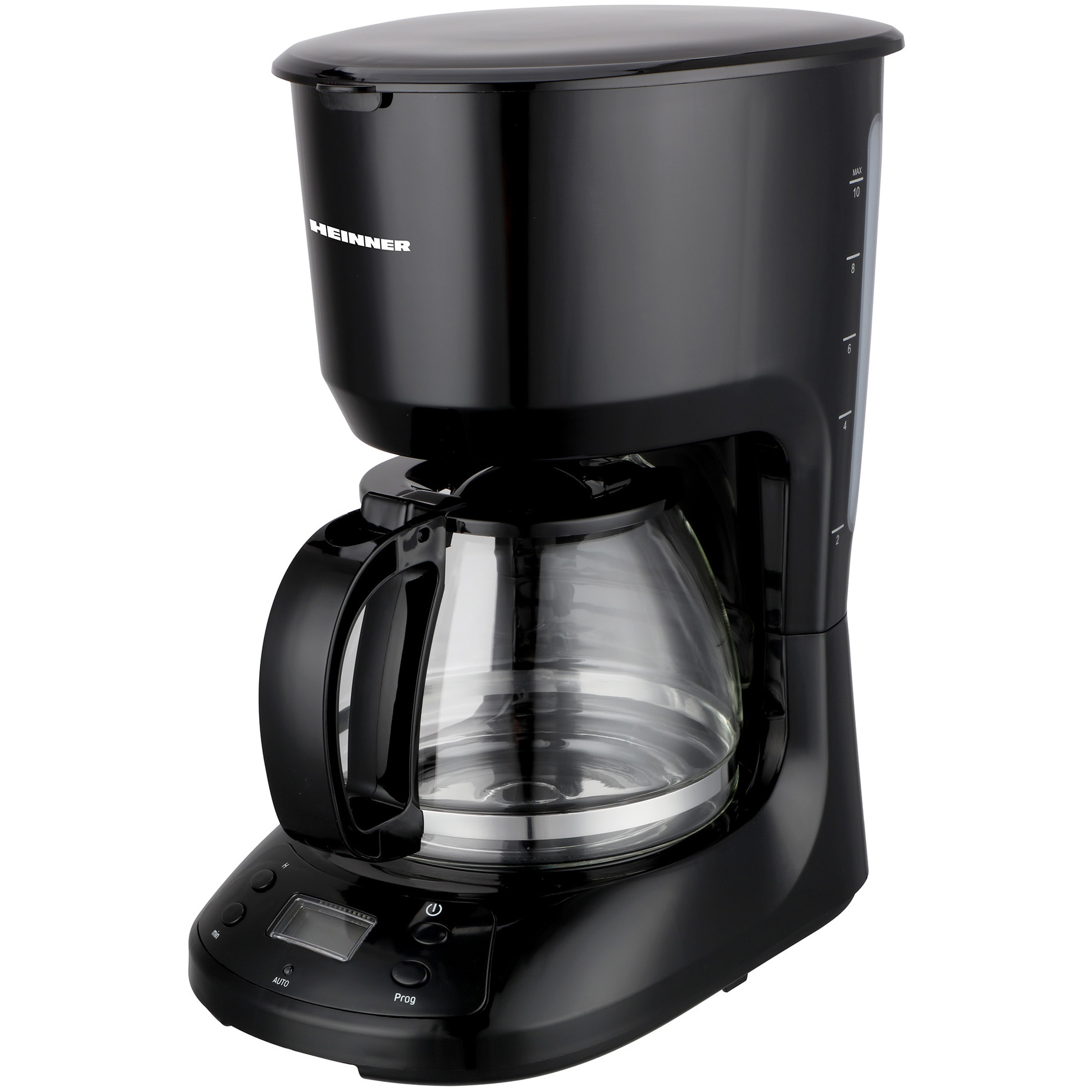 Cafetierea digitala Heinner Black Chatt HCM-D750GCBK, LCD, 1.25L, filtru detasabil, 750W, negru