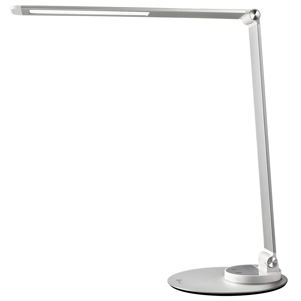 Lampa LED de birou TaoTronics TT-DL22, control touch, 3 moduri lumina, USB, 10W, 550lm, Argintiu , clasa energetica F