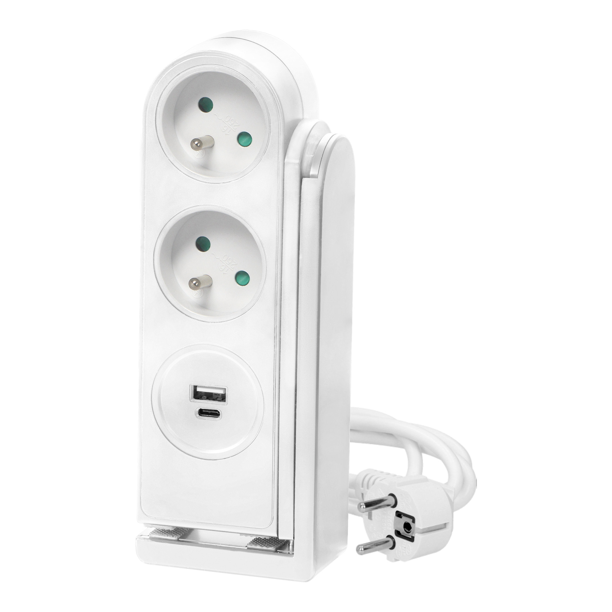 Prelungitor, ORNO, USB, Alb